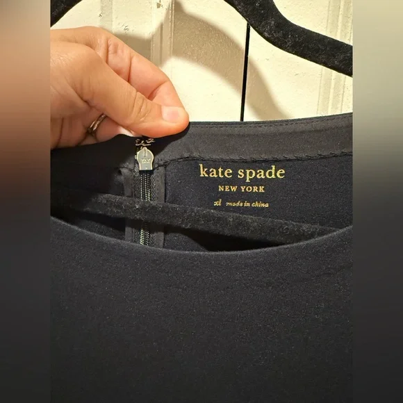 Kate Spade New York Boat Neck Ponte 3/4 Sleeves Black Dress Office Classic ,XL - Picture 6 of 8